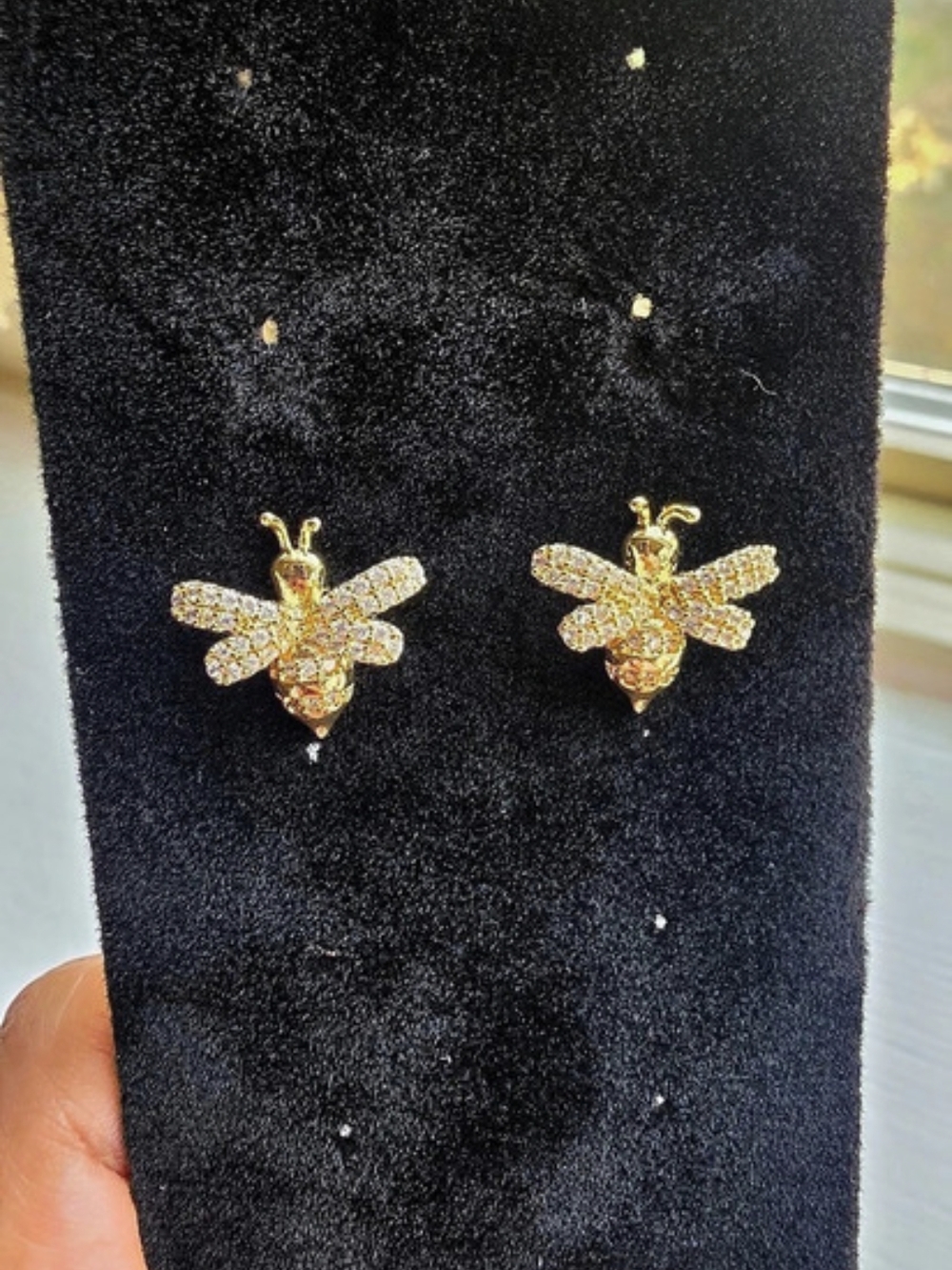 Aretes De Abeja Oro Laminado 14k